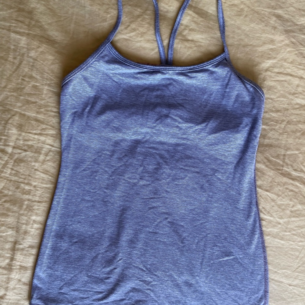 Blue and Grey Lululemon Y-tank